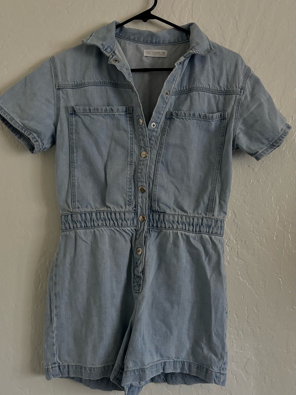 Zara Light Blue Denim Short Sleeve Romper
Girls